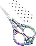 Glexal Small Embroidery Scissors with Cover -Cute and Comfortable handles with Sturdy and Sharp Tips for Precise Cutting, Perfect Size for Keeping in Your Sewing and Craft Supplies Kit