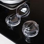 HARIVAN Gas Stove Knob Cover Kitchen Oven Knobs Cover Child safety Locks Gas Cooker Switch Protector for Baby Kids, Gas stove knob covers (Pack Of 2)