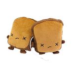 1 Pair Cute Toast Shape USB Heating Warm Glove Winter Half Wearable Fingerless Hand Warmers (Color : Crying Face)
