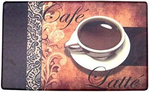 COMFORTABLE ANTI-FATIGUE MAT, Beautifully Designed, Provides Superior Comfort And Support, Made with 100% PVC Foam For Quality Durability And Softness, Super Easy To Clean, 18x30 Inches (Cafe Latte)