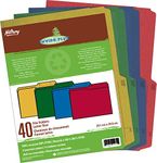 Hilroy 55070 Enviro-Plus Colored Recycled File Folders, Letter Size, 9x11-3/4-Inch, 9.5 Point, Pack of 40, Assorted Colors