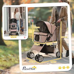 PawHut Pet Stroller for Small Dogs and Cats – Lightweight Carrier