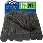 elleayya 172PCS Black Self-Adhesive Felt Pads for Furniture,These Felt Furniture Pads Provide Best Chair Leg Floor Protectors