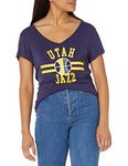 NBA Utah Jazz Women's Relaxed Fit Short Sleeve T-Shirt, Large, Navy