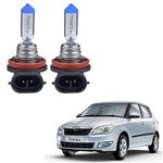 Auto Pearl Halogen Headlight Bulb fog light H8 12V 100W Fog Light Bulb (Cool Blue) (2 piece) Compatible for FABIA