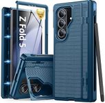 Oterkin for Samsung Galaxy Z Fold 5 Case Built-in Screen Protector [Thinner S Pen Holder & Kickstand] [Fit for MagSafe] [Hinge Protection] Full Body Shockproof Phone Case for Z Fold 5, Blue
