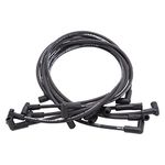 Edelbrock 22703 Spark Plug Wire Set SBC 78-86 V8 HEI 500 ohm Resistance Black (Set of 8)