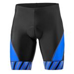 SLS3 Triathlon Shorts Men - Premium FX Tri Shorts - Zip Pocket, Padded, Medium Compression (Blue Wave, Medium)