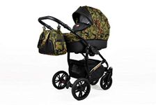 Lux4Kids Stroller Pram Pushchair 3in1 2in1 Buggy Car seat Car seat Baby seat Sports seat BlackOne Tactical Moro 3in1 with car seat