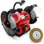 Lumberjack 8" Bench Grinder 550W Bench Grinder Polisher with Wire Wheel
