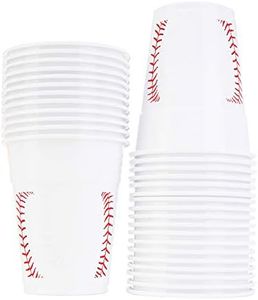 Neliblu Baseball Party Cups Bulk Pack of 30 Plastic Cups For Birthday Party Supplies, Baseball Party Decorations, Game Day, Family Gatherings, Baseball Birthday Party Supplies