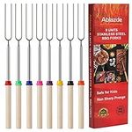 Marshmallow Roasting Sticks 8 PCS, Smores Sticks for Fire Pit, Telescoping Marshmallow Toasting Forks Barbecue Forks for Hotdog Hot Dog Bonfire BBQ Smores Skewers for Open Fire Pits Campfire Camping