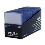 Vault X Premium Extra Thick Seamless Toploaders 35pt - 3" x 4" Rigid Card Holders for Trading Cards & Sports Cards (100 Pack)