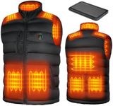 KOVNLO Heated Vest for Men With Battery Pack Included, Smart Button with Lights-out Design, Electric Heated Jackets, Lightweight Heated Clothing
