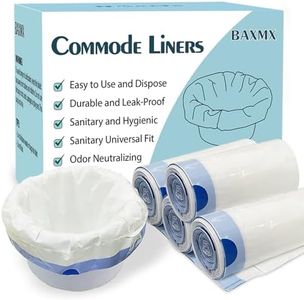 BAXMX Commode Liners Disposable,100 Strong Portable Toilet Bags,Easy To Use Bedside Commode Liners Disposable,Potty Bags for Portable Toilet