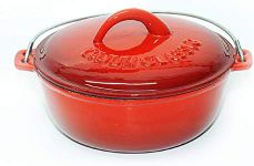 16 Qt. Red Enamel Coated Cast Iron 