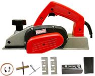 Inditrust Dumdaar Electric Wood Planer 82mm 750W (Red) | Corded Professional Wood Planing Machine with Accessories | Heavy Duty Hand Planer for Carpentry, Furniture & DIY Work