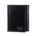 GUESS Men's Leather Trifold Wallet, Black Chavez, One Size