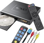 DVD Players for TV with HDMI, DVD Players That Play All Regions, Simple DVD Player for Elderly, CD Player for Home Stereo System, Included HDMI and RCA Cable, with Big Buttons Remote Control