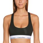 Calvin Klein Women's Bralette Triangle Bra, Black (Black 001), 36B (Size: X-Large)