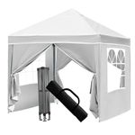 Pop Up Gazebo, Gazebo with Removable Sidewalls, Sturdy Frame, Weather-Resistant Protection, Ideal for Outdoor Events, Parties, and Markets (white)