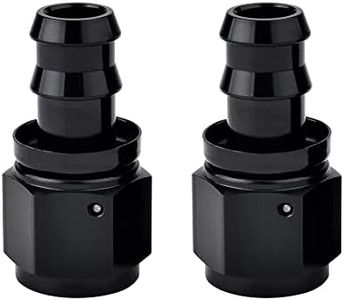 EVIL ENERGY 6AN Straight Push Lock Hose Fitting End Black 2PCS