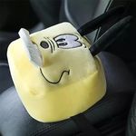 Pivdo® Car Tissue Paper Holder Different Animal Cartoon Faces Portable Napkin Car Tissue Box for Car Interior Accessories (Yellow)