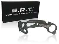 S.R.T. Survival Rescue Tool - 14 Function Premium Rescue Automobile Multitool for Everyday Carry Personal Protection Applications with Seat Belt Cutter and Window Breaker - TSA Compliant