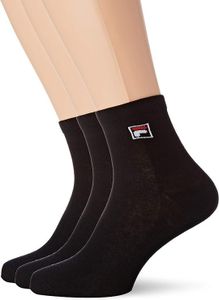 Fila 6 PAIA Calzini Sportivi corti per Uomo e donna nero bianco,taglie assortiti (39-42, NERO)