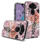 CELZEN - for LG Aristo 5, Tribute Monarch, Fortune 3, Phoenix 5, Risio 4, K31, K8X - Embossed Image Mobile Phone Case, Mobile Phone Covers - AC6 Rose