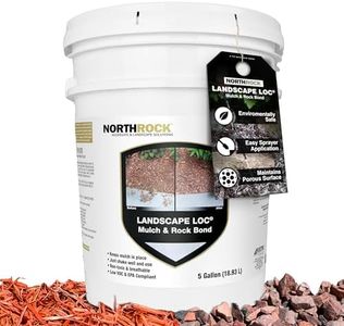 Landscape Loc Mulch & Rock Bond - Binder for Mulch, Rock, Bark, & Pea Gravel, Safe for Plants & Pets, Strong Stabilizing Glue (5 Gallon)