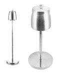 Telescopic Windproof Ashtray, Stainless Steel Floor Standing Ashtray, YOCZOX Height Adjustable Unbreakable Cigarette Ash Holder with Non-Slip Base for Outdoor Home Office, Easy to Clean - 600ML