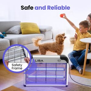 LiBa Electric Bug Zapper 20W – Indoor Insect & Fly Killer with 2 Bulbs