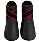 Semi Contact Kick Boxing Cut Boots Taekwondo Martial Arts Sparring Shoes Kombat (Medium, Black)