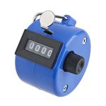 REPLAX Counter Tally 4 Digit BLUE Hand Held Clicker for Palm Golf People Tasbeeh Counting Club