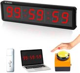 BS-MIAOBO Independent Button Type 1.5-inch Fitness Room Rest Timer, Suitable for Gym Exercise/School/Home Exercise/Boxing Gym/Indoor Rock Climbing (1.8-inch Data PC Transmission Mode)