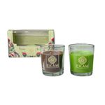 EKAM Pack of 2 Shot Glass Scented Candles | Long Lasting| Ideal for Home Décor, Aromatherapy & Gifting| Lead-Free |43g Cedar & Mahogany and Orange Blossom & Lemongrass Shot Glass Candles,10 Hours Burn