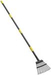72 inch Adjustable Garden Rake Leaf, Collect Loose Debris Among Delicate Plants, Lawns and Yards, Expandable Head from 15inch to 72 inch. Ideal Garden Rake Tools