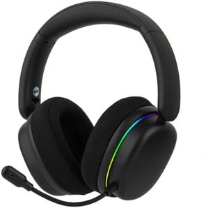 EPOMAKER X Aula G7 Pro Wireless Gaming Headset, Dual Mode BT5.3 & 2.4GHz, 7.1 Surround Sound, 80+ Hour Battery, RGB Light, with Noise Canceling Mic for PS5, PS4, Switch, PC (Black)