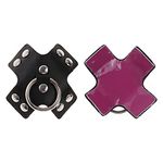 YiZYiF Leather Nipple Covers Breathable Waterproof Adhesive Nipple Stickers for Women Girls Festivals Raves Party Black One Size