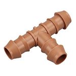 iMopo 21-Pack Drip Irrigation Universal Barbed Tee Fitting, Barbed Connectors for 1/2" Drip Tubing