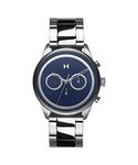 MVMT Powerlane Qtz Fashion Chrono Blue Round Dial Men's Watch|Stainless Steel Material|Silver Color Band - 28000124-D