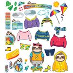 Carson Dellosa – One World Dress Me For the Weather Bulletin Board Set, 54 Pieces, Classroom Décor