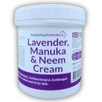 Lavender, Manuka & Neem Cream 250ml - Antibacterial & Anti-fungal, Antiseptic, Anti-itch, Cracked Dry Skin, Bites and Sore Skin. Very soothing moisturising