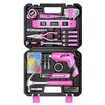 SOLUDE Pink Tool Set,130 Piece Wome