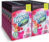 Wyler's Light Singles to Go Caffeinated Drink Mix - Strawberry Punch Powder Sticks (12 Boxes with 6 Packets Each - 72 Total Servings)