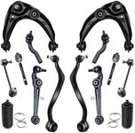 Detroit Axle - Front End 14pc Suspension Kit for Mazda 6, 2003 2004 2005 2006 2007 2008, 6 Upper & Lower Control Arms with Ball Joint 2 Sway Bars 4 Outer & Inner Tie Rods 2 Boots Replacement