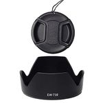 EW-73B Lens Hood & 67mm Lens Cap Compatible with Canon EF-S 17-85mm f/4-5.6 IS USM Lens, EF-S 18-135mm f/3.5-5.6 IS Lens (1+1 Pack)