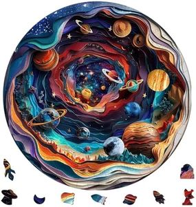 Jollitot 3D Space Universe Puzzles Adults Gifts for Women Men Wooden 450 Pieces 17.3 x 17.3in