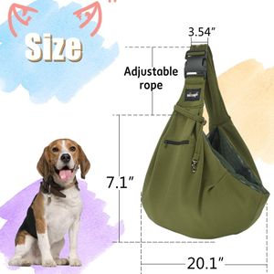 NATUYA Dog Sling Carrier – Green, Hands-Free Pet Travel Bag
